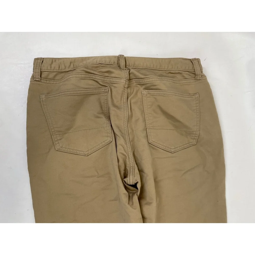 Banana Republic Travel Jean Mens 33x32 Athletic Fit Khaki Tan Stretch Pants